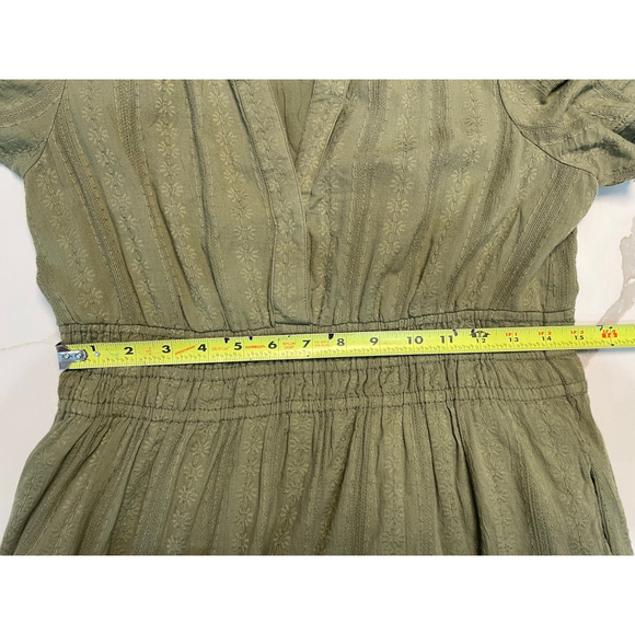 Anthropologie Textured Cotton Embroidered Maxi Dress S Prairie Cottage Fairy - Picture 10 of 11